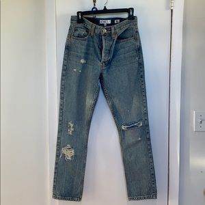 Re/done originals high rise straight leg 25